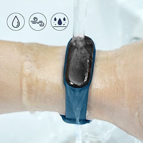 Bracelet Xiaomi Mi Band 5/Xiaomi Mi Band 6/7/4/3 en Nylon Tricoté Extensibles, Acier Inoxydable pour Accessoires