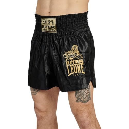 LEONE 1947 Shorts de combat Kickboxing & Thai Taille L pour Entraînement Sportif Élastique et Respirant