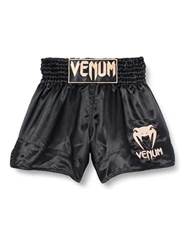 Short de MuayThai Venum Classique Homme - Shorts Venum Classique pour Sportifs - Shorts de MuaiThai Top Sélect — Noir/Or