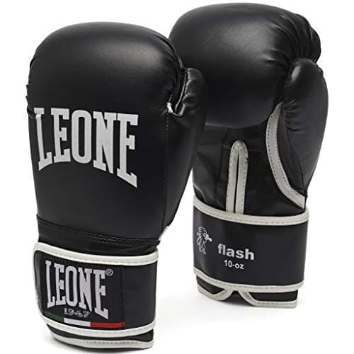 LEONE 1947 Gants de Boxe Flash - Cuir Synthétique de Qualité pour Amateurs, Coupe Classique avec Amortissement Premium,
