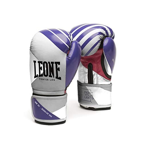 Gants de boxe Leone 1947 Fighter Life Adulte Unisexe Noir 10 oz — aubergine