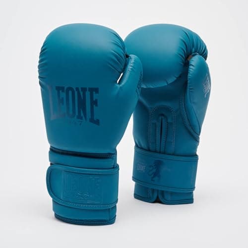 Leone 1947 Gants de Boxe Noirs et Blancs pour Professionnels en Combat — Bleu Sarcelle