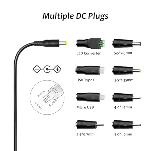 Bloc d'alimentation 5 V 2 A 8 prises CC pour électronique et surveillance vidéo 2000 mA