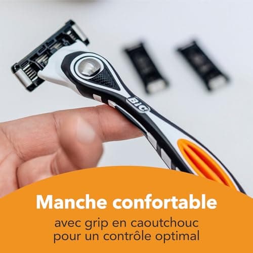 BIC Hybrid 5 Flex Recharges - Lot de 4 Unités de 5 Lames pour Rasoir Rechargeable Homme, Précis et Confortable Rasage Fi
