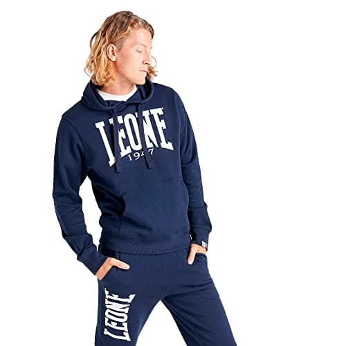 LEONE 1947 Sweat à Capuche pour Homme pour Sport et Daily Wear Fonctionnalité Élégante et Confortable L-Slim Fit 3XL — Bleu Marine (10)