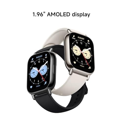 XIAOMI Redmi Watch 5 Lite - Écran AMOLED 1,96", Autonomie de 18 JOURS, Suivi Santé Complexe (Cardiaque, FPO₂, Sommeil) (