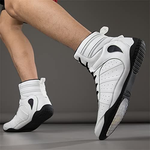 Youngtie Chaussures de Boxe pour Hommes Chaussures de Lutte Professionnelles Bottes de Boxe pour Entraînements Physiques