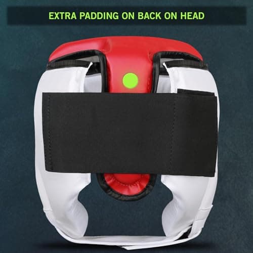 Farabi Sports Casque de Boxe avec Sangle réglable - Protection de tête pour Muay Thai, Sparring, Arts Martiaux - Casque