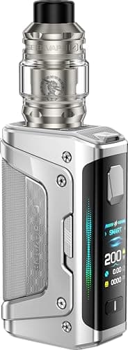 GEEKVAPE Aegis Legend 5 Kit pour vapoteurs avancés | Haute_performance 200W Aegis Legend 5 TC Box Mod + 5,5ml Z0.15 Sub- — Argent Givré -
