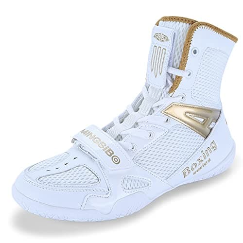 BLBK Chaussure de Boxe Anglaise Mixte Durable pour Lutte et Training High Performance — Platine