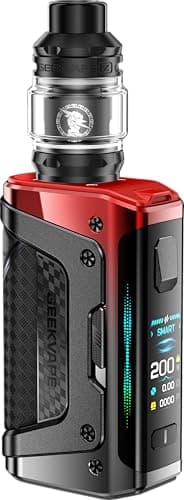 GEEKVAPE Aegis Legend 5 Kit pour vapoteurs avancés | Haute_performance 200W Aegis Legend 5 TC Box Mod + 5,5ml Z0.15 Sub- — Rouge Turbo -