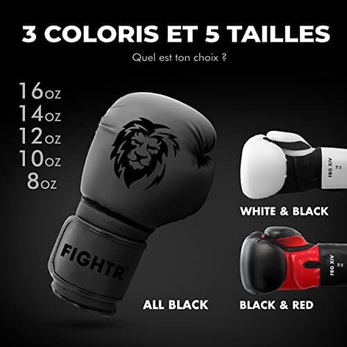 Gants de Boxe FIGHTR® Premium - Stabilité Idéale & Puissance de Frappe | Pour la Boxe, Le MMA, Le Muay Thai & Le Kickbox