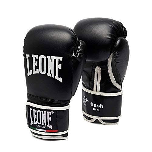 LEONE 1947 Gants de Boxe Junior Flash Noir 4 OZ GN083J Enfant Unisexe