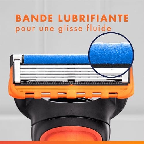 Gillette Rasoir Fusion5 Pour Hommes, Pack De 12 Authentiques, 5 Lames Lubrifiantes, Rasage Éfficace, Lot De Rechange Ave