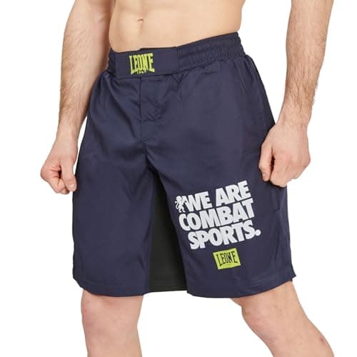 Pantaloncino MMA LEONE 1947 Mixte pour Formation - Fonctionnel et Comfortable - Tailles Hommes et Femmes — Bleu