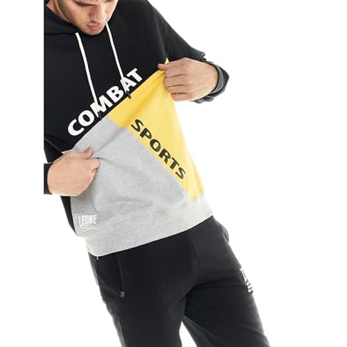 LEONE 1947 Sweat-shirt pour homme Color Block Active Oversized pour Homme Sport