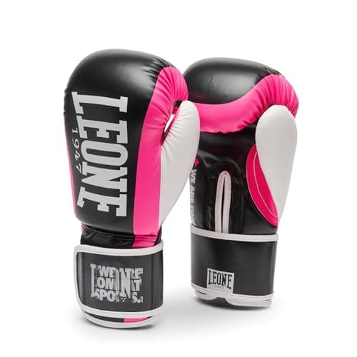 Leone Gants Boxe GN333 01 Logo WACS Noir pour Combattants de Lutte (10 Paires) — fuchsia