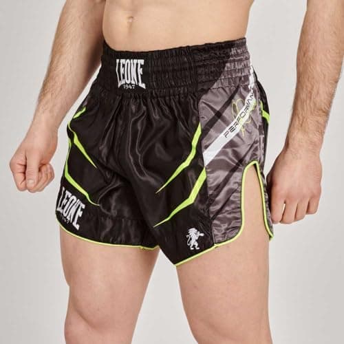 LEONE 1947 Panta Revo Fluo Noir Courtes Chaussures de Boxe Homme