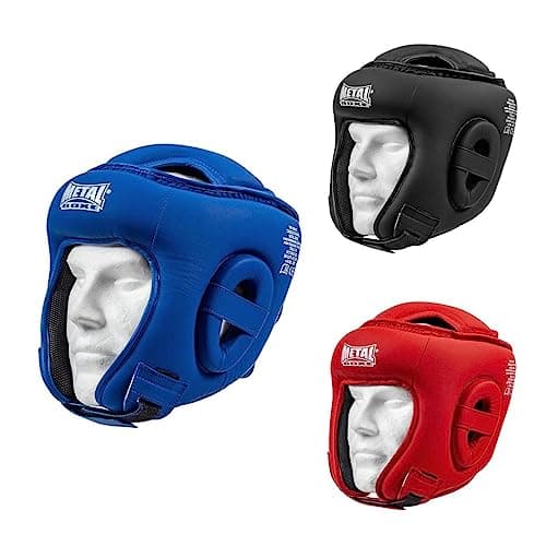 Casque de compétition métal bleu pour seniors