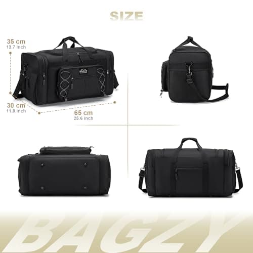 Sac de sport BAGZY grand 70L homme - parfait pour fitness, voyage et week-end | rangement efficace pour extérieur/campin