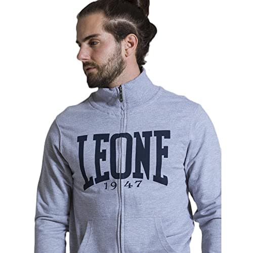 LEONE 1947 Sweat-Shirt Homme Col Montant Zip Hiver Chic