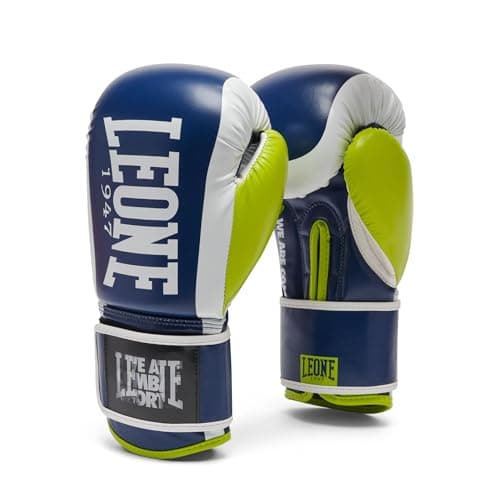 Leone Gants Boxe GN333 01 Logo WACS Noir pour Combattants de Lutte (10 Paires) — bleu
