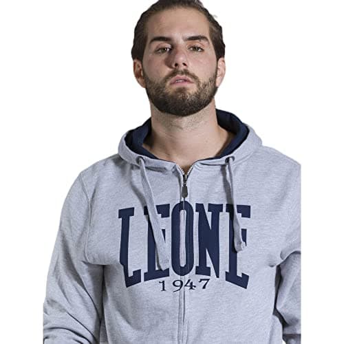 LEONE 1947 Sweat à Capuche zippé pour Homme en Séduction HiverChauffant