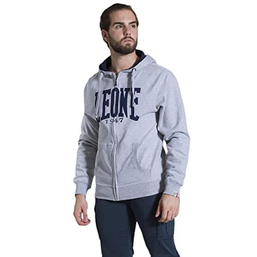 LEONE 1947 Sweat à Capuche zippé pour Homme en Séduction HiverChauffant