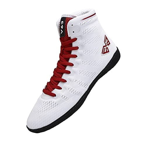 BLBK Chaussures de boxe hommes haute performance pour entraînement avec amorti léger et aération maximale 🥊 — Blanc