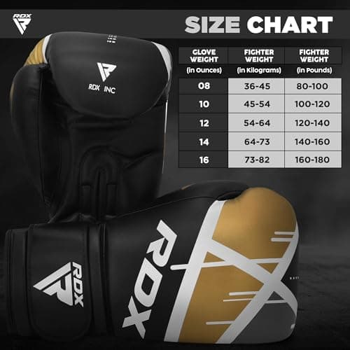Gants de boxe Maya Hide RDX pour Muay Thai Adulte Homme Femme 10 oz | Éléments de sparring de qualité | Gants de frappe
