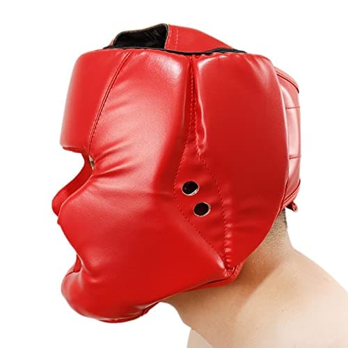 Couvre-Boxe MMA Protège-Visage réglable - Casque Sparring pour Arts Martiaux Kickboxing