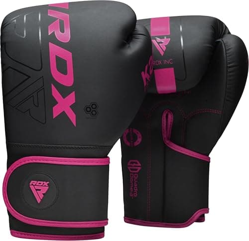 Gants de Boxe Muay Thai RDX Maya Hide Homme Femme Adulte 8 10 12 14 16oz Sparring Kickboxing MMA, Gants de Boxe RDX Maya — ROSE