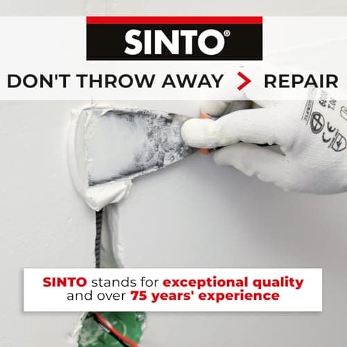 SINTO - Enduit Rebouchage Trous et Fissures - Séchage Rapide - Sans Retrait Ni Fissure - 97% Ingrédients Naturels - 5kg