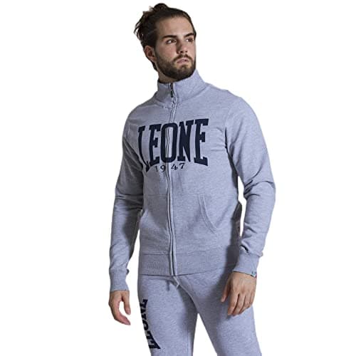 LEONE 1947 Sweat-Shirt Homme Col Montant Zip Hiver Chic