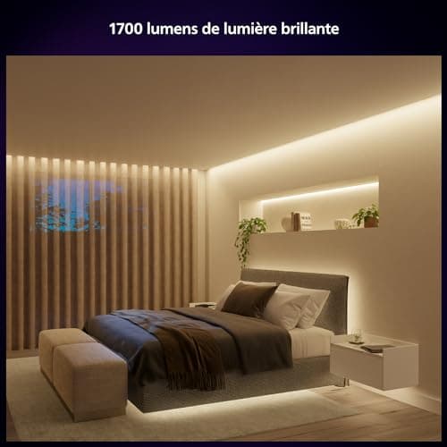 Philips Hue White and Color Ambiance - Kit ruban LED 5 mètres - Fonctionne avec Alexa et Google Assistant - Ideal pour l