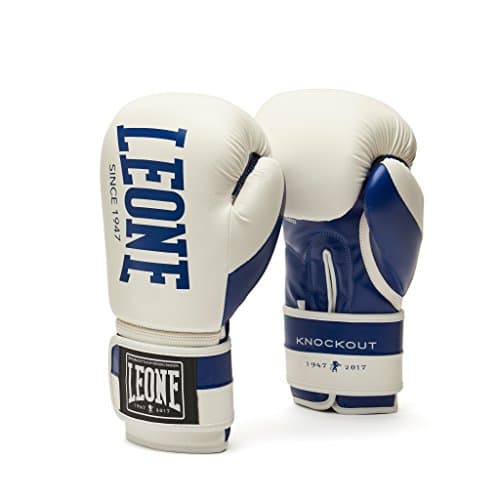 LEONE 1947 Knockout Gants de Boxe Mixtes pour Combattants Professionnels et Dé butants sur Gym et Ring — Blanche