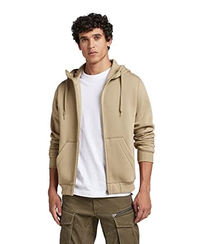 G-STAR RAW Homme Sweatshirt à Capuche Premium - Confort Élevé, Style Urbain, 100% Coton Bio — Beige (Tree House D16122-c235-c941)