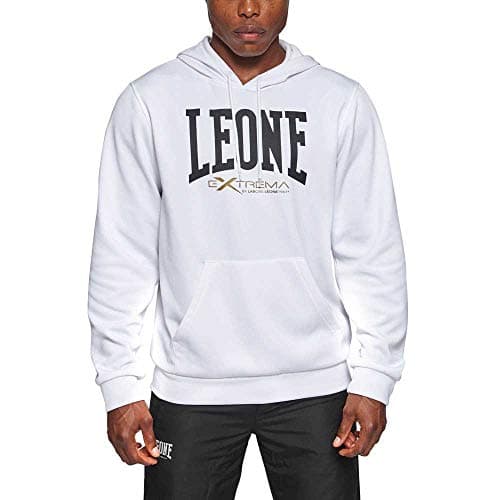 LEONE 1947 Sweat À Capuche Logo Sweat Mixte + Taille + Couleur + Doublure En Coton — Blanc