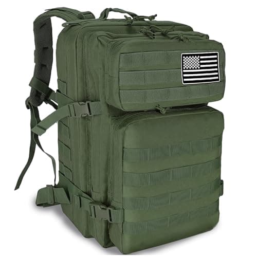 HEMSO Grand Sac à Dos Militaire 45L,Số 1 en Vendu sur Voyage et Outdoor,Sac Polyvalent pour Tous Les Activités Outdoor — Vert