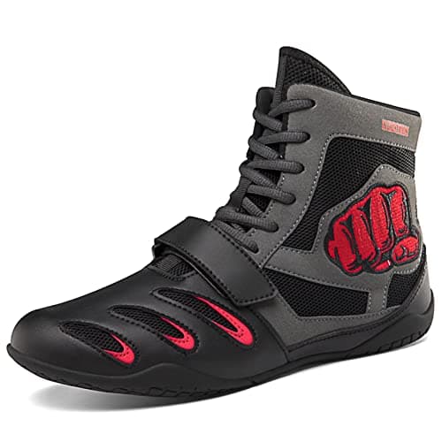 BLBK Chaussures d'haltérophilie haute performance pour homme adapté au gym — Noir Gris