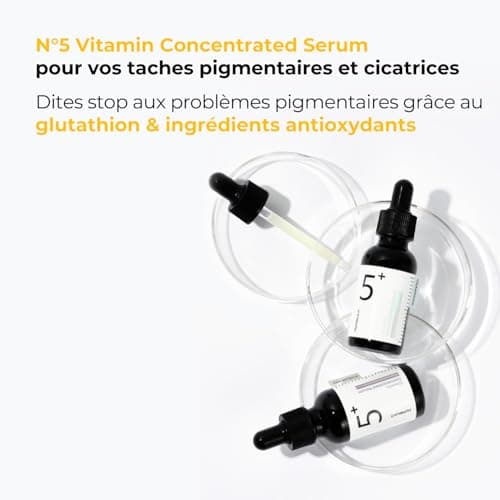 numbuzin N°5 Sérum | Sérum Vitamin Concentrated | 30 ml | Cible l'hyperpigmentation, taches brunes et teint irrégulier |