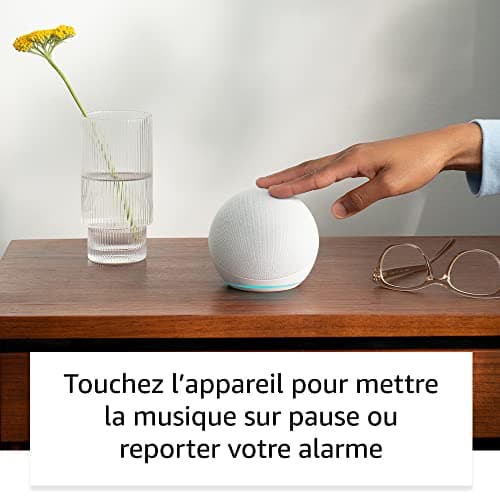 Echo Dot (Nouvelle génération) | Enceinte connectée Bluetooth et Wi-Fi à son puissant avec Alexa | Blanc