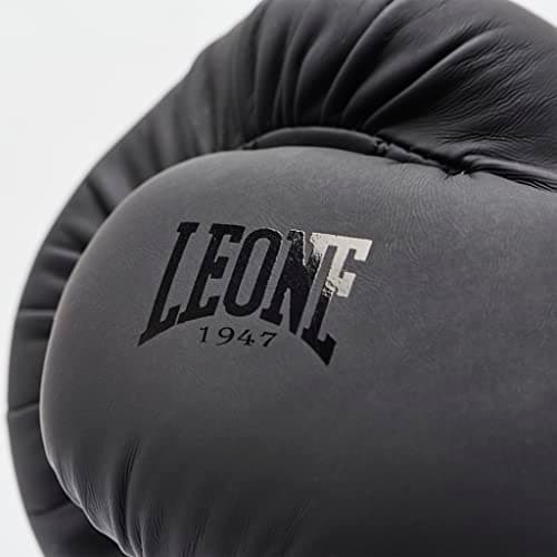 Leone 1947 Gants de Boxe Noirs et Blancs pour Professionnels en Combat