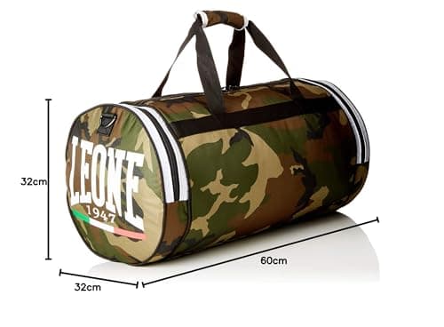 LEONE 1947 Sac de Sport Camouflage Unisex - Sac Militaire Résistant pour Adultes, Sac de Randonnée Multifonction
