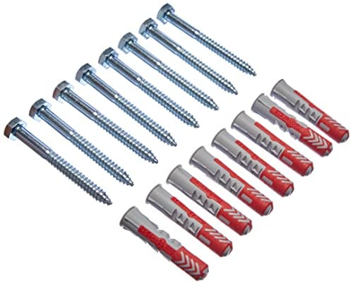 Cheville fischer bi-matière DUOPOWER 5x25 vis/Boîte de 50 pour tous les travaux maison — Avec tirefond_1