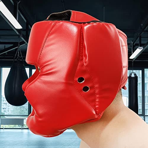 Couvre-Boxe MMA Protège-Visage réglable - Casque Sparring pour Arts Martiaux Kickboxing