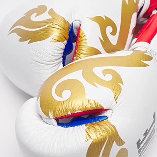 Gants de boxe Leone Thai Style Blanc pour Combattants Professionnels en Salon de Boxe