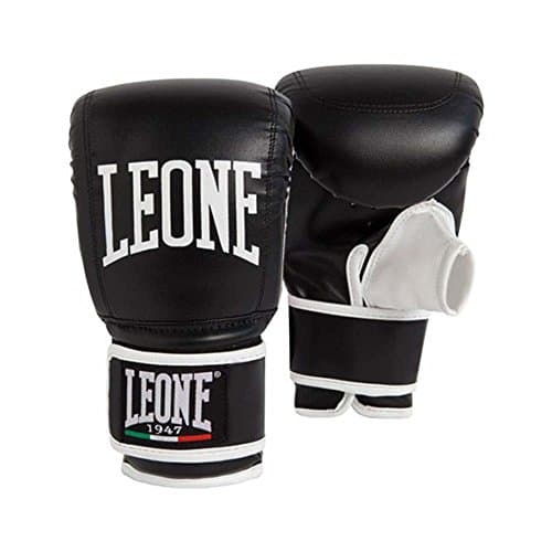 Leone 1947 Gants de boxe sur sac pour hommes en cuir mousseux amortissant et respirant, 8 oz, Blanc