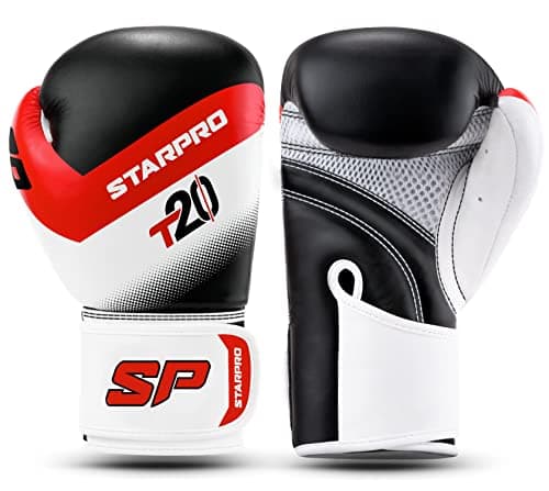 Gants de Boxe Starpro Obsidienne Noir Mat Cuir Fuax – Entraînement, Sparring et Kickboxing pour Adultes – 8 oz, 10 oz, 1 — Noir