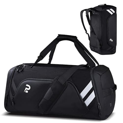 Sac de Voyage Waterproof 58L, Duffel Bag Week-End Homme Femme pour Gym Campings, Sac Sport avec Compartiments Zippés et